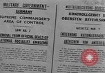 Image of Military Government notices Cologne Germany, 1945, second 54 stock footage video 65675056414