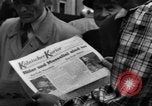 Image of newspaper Kolnischer Kurier Cologne Germany, 1945, second 10 stock footage video 65675056417