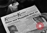 Image of newspaper Kolnischer Kurier Cologne Germany, 1945, second 22 stock footage video 65675056417
