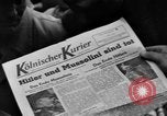 Image of newspaper Kolnischer Kurier Cologne Germany, 1945, second 25 stock footage video 65675056417