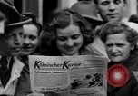 Image of newspaper Kolnischer Kurier Cologne Germany, 1945, second 32 stock footage video 65675056421