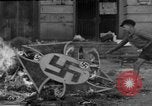 Image of Nazi symbols burnt Cologne Germany, 1945, second 16 stock footage video 65675056426