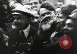 Image of Bolshevik leader Vladimir Lenin celebrated at Red Square Moscow Russia Soviet Union, 1917, second 7 stock footage video 65675056594