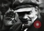 Image of Bolshevik leader Vladimir Lenin celebrated at Red Square Moscow Russia Soviet Union, 1917, second 13 stock footage video 65675056594