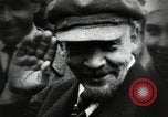 Image of Bolshevik leader Vladimir Lenin celebrated at Red Square Moscow Russia Soviet Union, 1917, second 14 stock footage video 65675056594