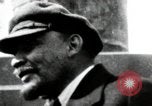 Image of Bolshevik leader Vladimir Lenin celebrated at Red Square Moscow Russia Soviet Union, 1917, second 15 stock footage video 65675056594