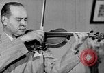 Image of David Fyodorovich Oistrakh  playing violin Moscow Russia Soviet Union, 1946, second 42 stock footage video 65675056632