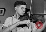 Image of David Fyodorovich Oistrakh  playing violin Moscow Russia Soviet Union, 1946, second 49 stock footage video 65675056632