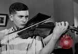 Image of David Fyodorovich Oistrakh  playing violin Moscow Russia Soviet Union, 1946, second 62 stock footage video 65675056632
