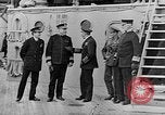 Image of King George and party on USS New York BB-34 Atlantic Ocean, 1918, second 38 stock footage video 65675056635