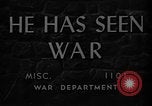 Image of He Has Seen War United States USA, 1944, second 18 stock footage video 65675056744