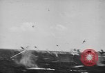 Image of Kamikaze aircraft attacking US ships World War 2 Pacific Ocean, 1944, second 13 stock footage video 65675056747