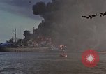 Image of Accidental fire consumes LSTs at Pearl Harbor Oahu Hawaii USA, 1944, second 54 stock footage video 65675056759