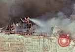 Image of Accidental fire destroys LSTs at West Loch, Pearl Harbor Oahu Hawaii USA, 1944, second 21 stock footage video 65675056760