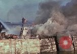 Image of Accidental fire destroys LSTs at West Loch, Pearl Harbor Oahu Hawaii USA, 1944, second 23 stock footage video 65675056760