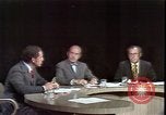 Image of analysis of Nixon speech on economy Washington DC USA, 1971, second 22 stock footage video 65675056914
