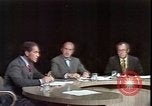 Image of analysis of Nixon speech on economy Washington DC USA, 1971, second 25 stock footage video 65675056914