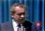 Standbild Präsident Richard Nixon Adressen Vertraulichkeit San Clemente California USA, 1973, aus Sekunde 52 historischem Filmmaterial Videoclip 65675056920