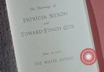 Image of Tricia Nixon wedding Washington DC USA, 1971, second 15 stock footage video 65675056984