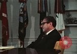 Image of Nixon talking to Kissinger in Oval Office Washington DC USA, 1973, second 26 stock footage video 65675057083