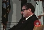 Image of Nixon talking to Kissinger in Oval Office Washington DC USA, 1973, second 53 stock footage video 65675057083