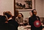 Image of Nixon and Zhou Enlai dine China, 1972, second 46 stock footage video 65675057382