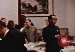 Image of Nixon and Zhou Enlai dine China, 1972, second 55 stock footage video 65675057382