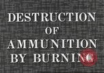 Standbild Munition Zerstörung United States USA, 1959, aus Sekunde 15 historischem Filmmaterial Videoclip 65675057541
