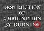 Standbild Munition Zerstörung United States USA, 1959, aus Sekunde 18 historischem Filmmaterial Videoclip 65675057541
