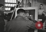 Standbild Ergotherapie Zweiten Weltkrieg geistige Opfer Brentwood New York USA, 1948, aus Sekunde 9 historischem Filmmaterial Videoclip 65675057588