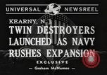 Image of launching of ships Kearny New Jersey USA, 1940, second 3 stock footage video 65675057673
