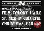 Image of Hollywood Christmas parade Hollywood Los Angeles California USA, 1940, second 3 stock footage video 65675057680
