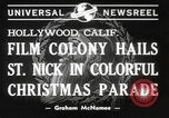 Image of Hollywood Christmas parade Hollywood Los Angeles California USA, 1940, second 6 stock footage video 65675057680