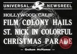 Image of Hollywood Christmas parade Hollywood Los Angeles California USA, 1940, second 7 stock footage video 65675057680