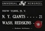 Immagine di Giants versus Redskins New York United States USA, 1940, secondo 4 filmato di repertorio 65675057683