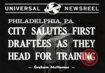 Image of draftees Philadelphia Pennsylvania USA, 1940, second 4 stock footage video 65675057686