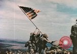 Image of Marines raise flag Iwo Jima Iwo Jima, 1945, second 21 stock footage video 65675057722