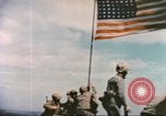 Image of Marines raise flag Iwo Jima Iwo Jima, 1945, second 23 stock footage video 65675057722