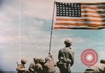 Image of Marines raise flag Iwo Jima Iwo Jima, 1945, second 25 stock footage video 65675057722