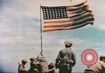 Image of Marines raise flag Iwo Jima Iwo Jima, 1945, second 28 stock footage video 65675057722