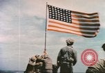 Image of Marines raise flag Iwo Jima Iwo Jima, 1945, second 29 stock footage video 65675057722
