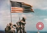Image of Marines raise flag Iwo Jima Iwo Jima, 1945, second 31 stock footage video 65675057722