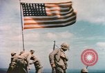 Image of Marines raise flag Iwo Jima Iwo Jima, 1945, second 32 stock footage video 65675057722