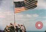 Image of Marines raise flag Iwo Jima Iwo Jima, 1945, second 39 stock footage video 65675057722