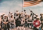 Image of Marines raise flag Iwo Jima Iwo Jima, 1945, second 49 stock footage video 65675057722