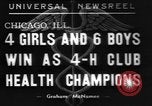 Standbild 4-H Vereine Gesundheit Gewinner Chicago Illinois USA, 1937, aus Sekunde 1 historischem Filmmaterial Videoclip 65675057737