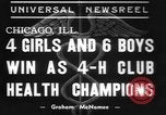 Standbild 4-H Vereine Gesundheit Gewinner Chicago Illinois USA, 1937, aus Sekunde 8 historischem Filmmaterial Videoclip 65675057737