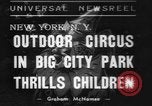 Standbild Circus im Central Park New York City USA, 1937, aus Sekunde 1 historischem Filmmaterial Videoclip 65675057739