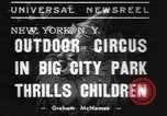 Standbild Circus im Central Park New York City USA, 1937, aus Sekunde 3 historischem Filmmaterial Videoclip 65675057739