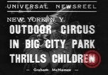 Standbild Circus im Central Park New York City USA, 1937, aus Sekunde 4 historischem Filmmaterial Videoclip 65675057739